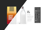 Coffee Pouch front and side view, a Packaging Mockup by easymock (Thumbnail 3 of 8)