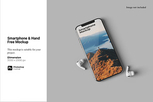 Smartphone & Hand Free Mockup