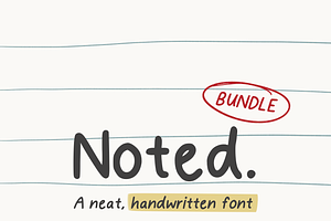Noted Handwritten Font Bundle