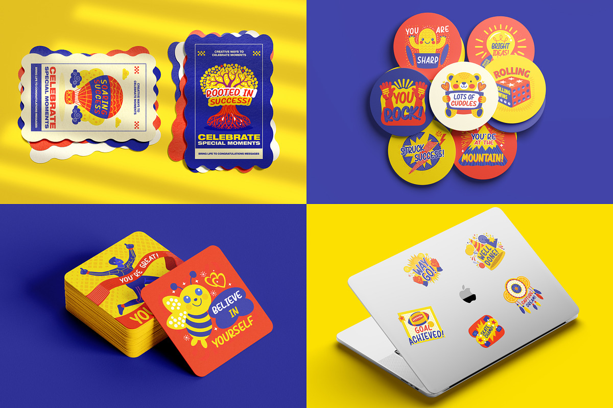 Congratulations Stickers Set, an Emoji Icon by Creative Stall (Photo 3 of 9)