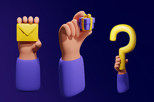 Hand Gesture 3d Illustration