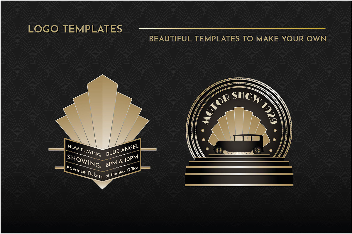 Art Deco Graphics Collection Vol 1, a Decorative Illustration by Wingsart Studio (Photo 6 of 14)