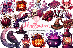 Burgundy & Halloween Sublimation png, an Illustration by Watercolor design