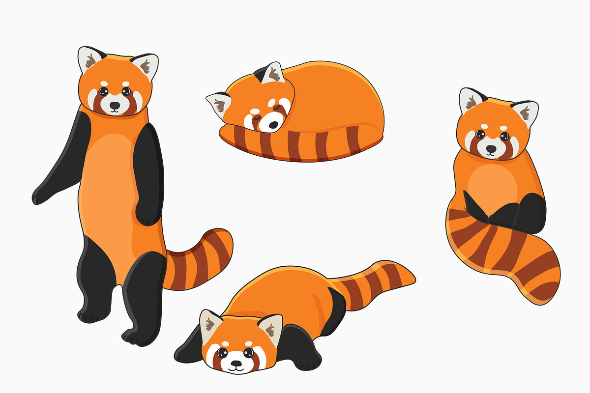 Red Panda Clipart, an Animal Illustration by linakilljoy (Photo 2 of 3)