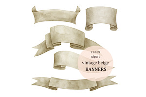 Vintage Beige Banners
