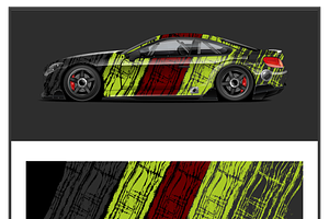 Sleek Racing Car Graphic, a Transportation Illustration by CarWrap design