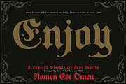 Nomen Est Omen - Blackletter Font, a Blackletter Font by Artistic & Unique (Thumbnail 15 of 15)