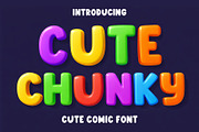Cute Chunky Cute Comic Display Font, a Handwritten Font by Fourteen Letter (Thumbnail 1 of 6)