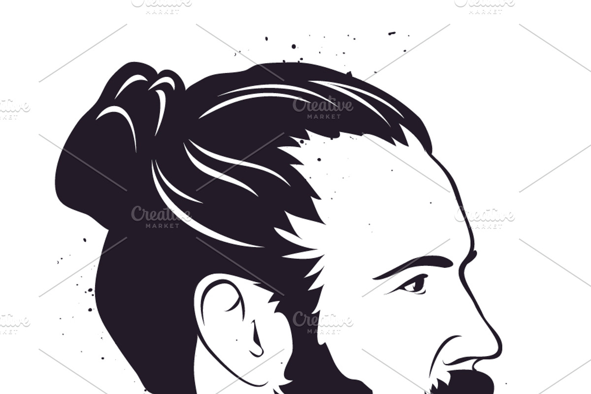 Hand Drawn Man With Beard, a Person Illustration by Black White Mouse Design (Photo 3 of 3)