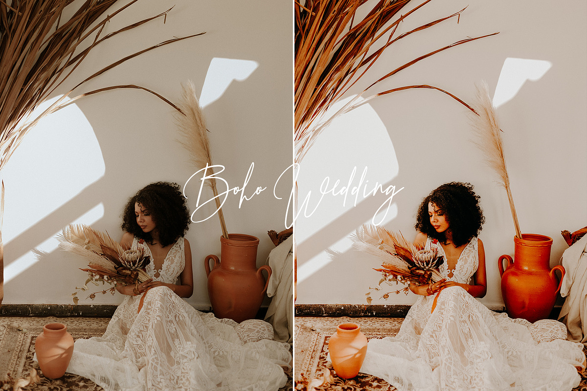 Boho Wedding Lightroom Presets Pack, an Action Add-On by PixelHive Pro (Photo 6 of 19)