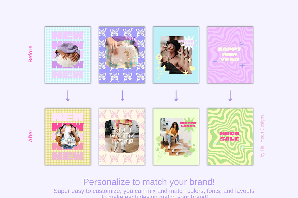 Y2K Branding Starter Kit Templates, a Branding & Logo Template by Hell Yeah Designs (Photo 12 of 20)