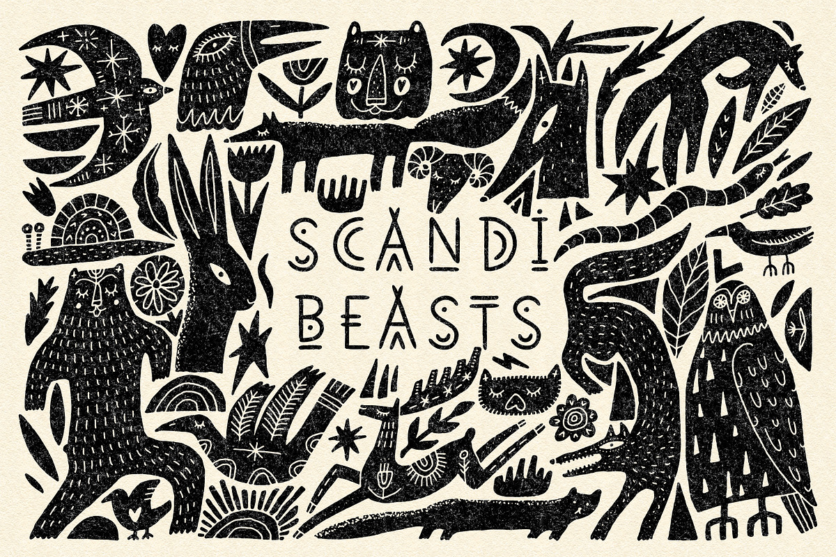 Scandi Beasts Bundle, an Animal Illustration by Annie Konst (Photo 1 of 24)