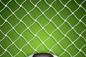 Soccer ball in net