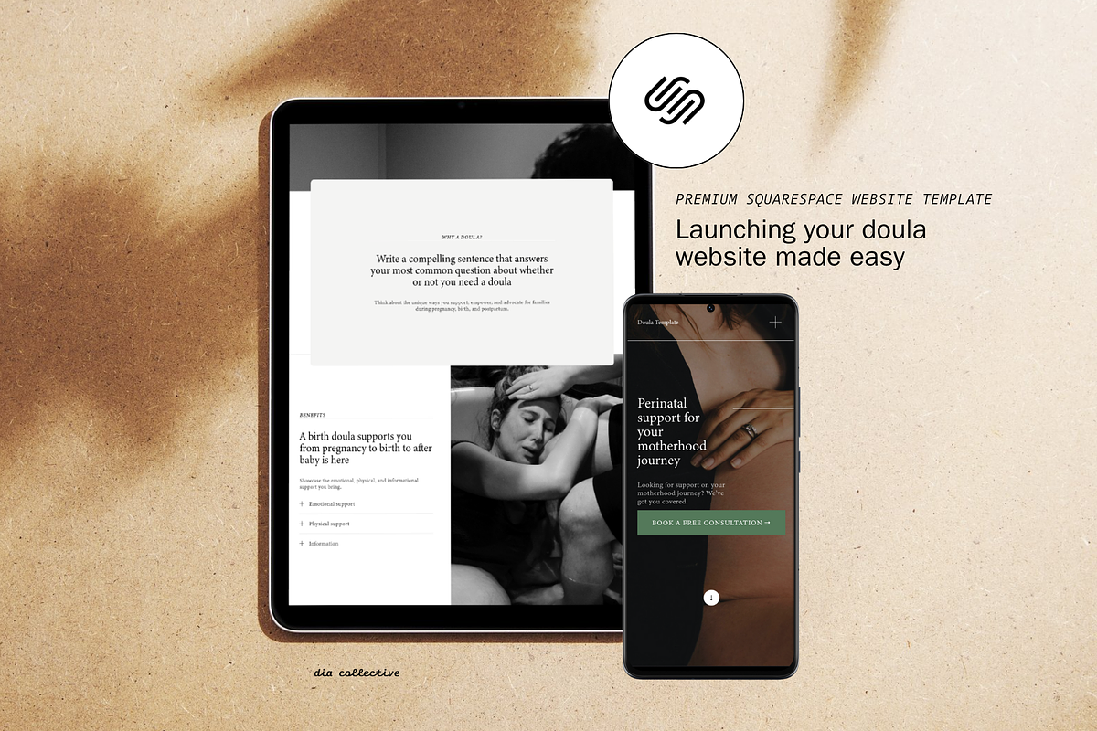 Doula Squarespace Website Template, a Templates & Theme by Dia Collective (Photo 10 of 20)
