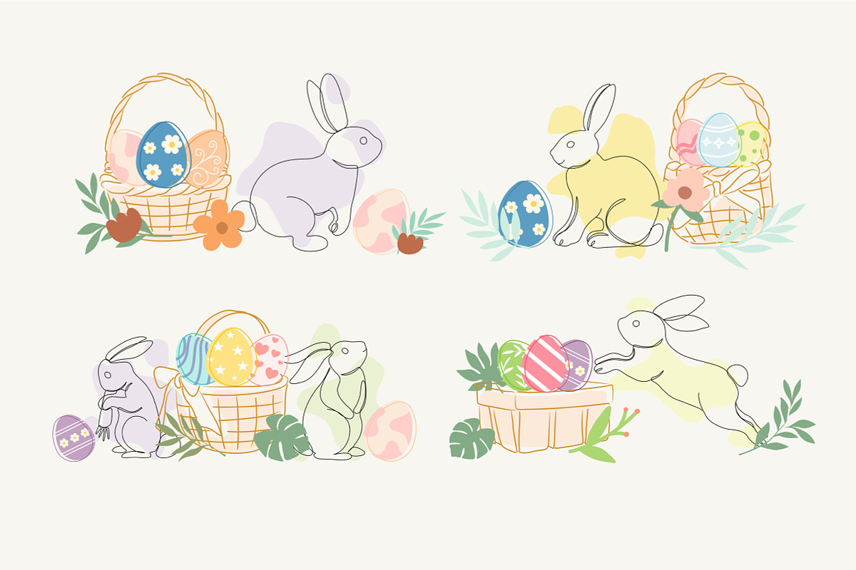 Cute Easter Graphic Illustration, an Illustration by Adora ARTS (Photo 8 of 17)