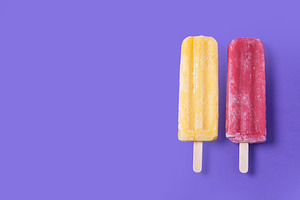Lemon and strawberry popsicles, a Food & Drink Photo by etorres69