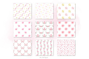 Teddy Bear Patterns Baby Girl Paper