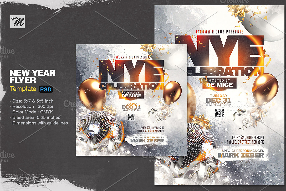New Year Flyer, a Flyer Template by Tarommir (Photo 1 of 4)