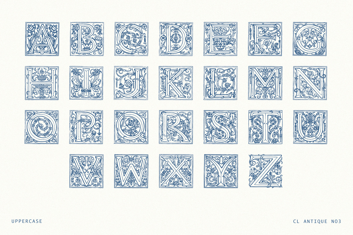 Ornate Vintage Drop Cap Font, a Symbol Font by Century Library (Photo 3 of 5)