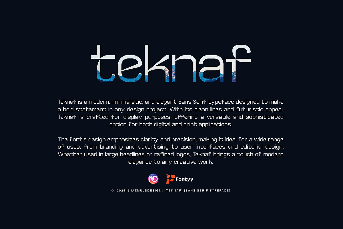 TEKNAF | Sans Serif Typeface, a Sans Serif Font by NazmulsDesign (Photo 2 of 11)