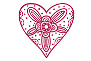 Hippie & Boho Heart, Procreate Stamp, a Brush Add-On by Sense Library (Thumbnail 9 of 19)