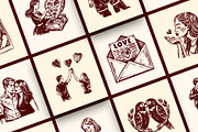 Vintage Valentines Illustration Set, a Person Illustration by Prosymbols (Thumbnail 6 of 10)