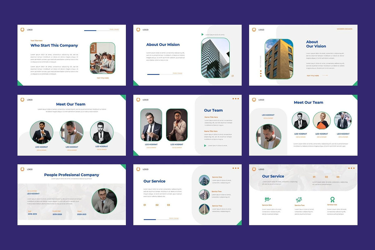 COMPANY  Business Google Slide, a Presentation Template by Rizki Herdian (Photo 3 of 6)