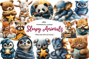 Sweet Dreams Sign,Sleepy Animals, an Illustration by CreationArt (Thumbnail 1 of 9)