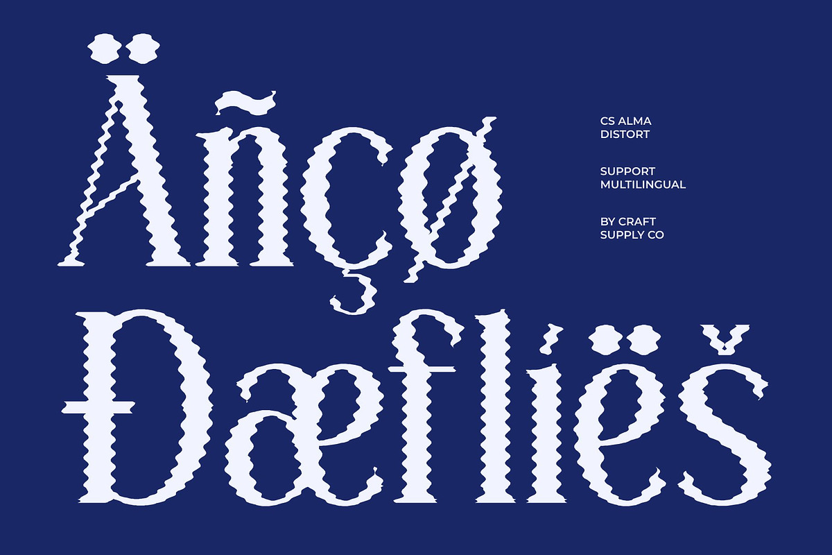 CS Alma Distort, a Serif Font by Craft Supply Co. (Photo 7 of 8)