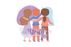 celebrating happy youth day, a Person Illustration by studiogstock