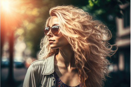 woman with beautiful hair walking in, a Beauty & Fashion Photo by Sergey Kotenev