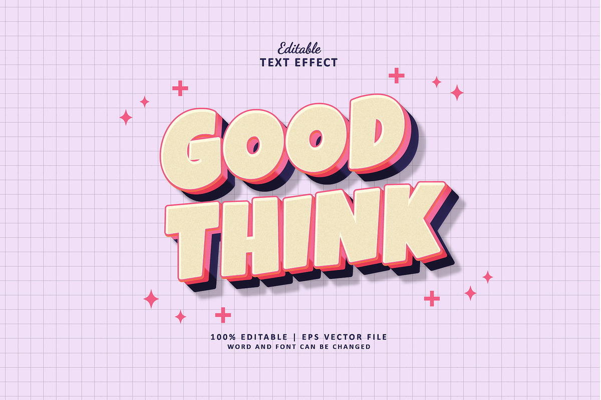 Text Effect Good Think, a Layer Style Add-On by Navy Graphic (Photo 1 of 2)