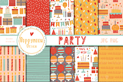 Party paper set, a Pattern Graphic by Poppymoondesign (Thumbnail 1 of 3)