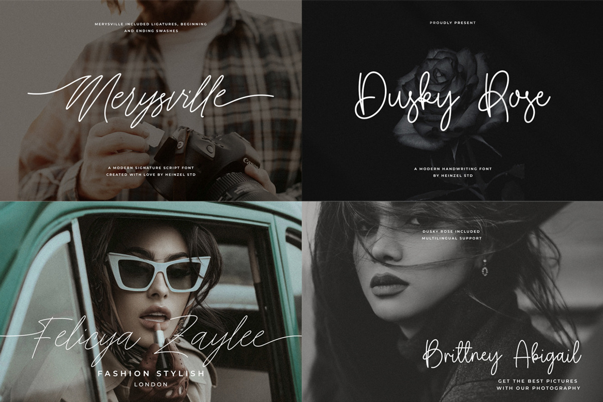 Premium Font Bundle Sale, a Script Font by Heinzel Std (Photo 8 of 10)