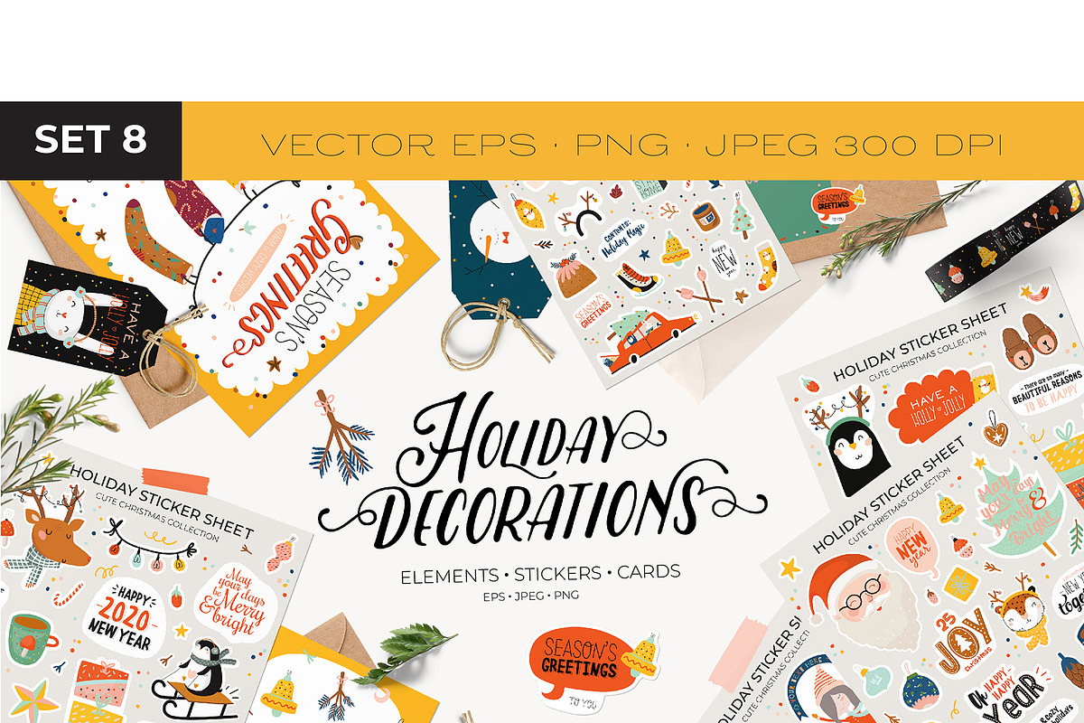 Cute Christmas & New Year BUNDLE, a Seasonal Illustration by Ruslana Lubenets (Photo 86 of 104)