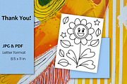 Simple Positive Coloring Cards, an Education Illustration by ChristinaDesigns (Thumbnail 3 of 3)