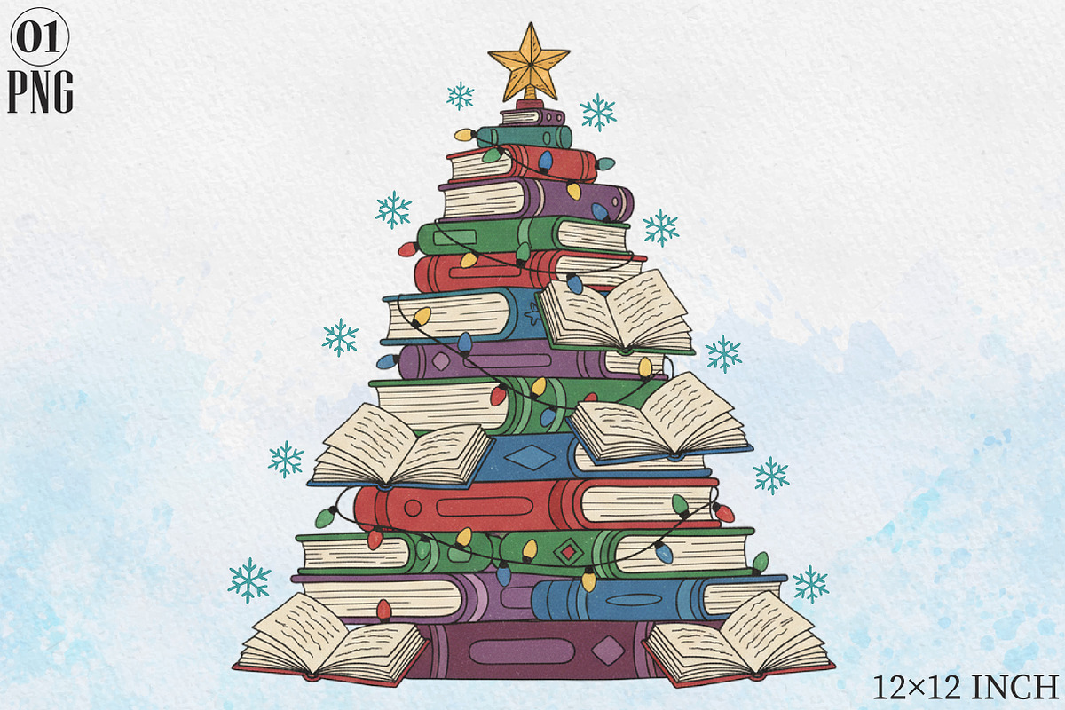 Books Christmas Tree Teacher PNG, an Illustration by Libby Wishes (Photo 1 of 6)