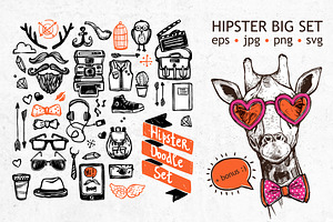 Hipster Big Doodle Set