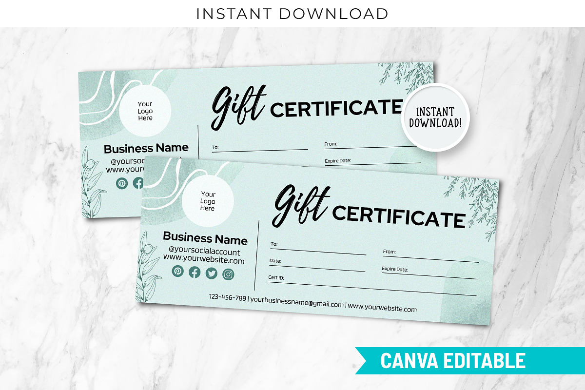 Gift Certificate Template, a Templates & Theme by Snapybiz (Photo 1 of 8)