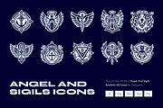Angel Symbol and Sigils Set, a Solid Icon by Creative Stall (Thumbnail 2 of 9)