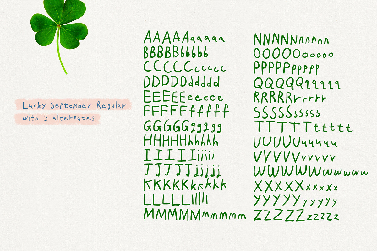Lucky September Handwritten Font, a Handwritten Font by Perplexitics (Photo 11 of 13)