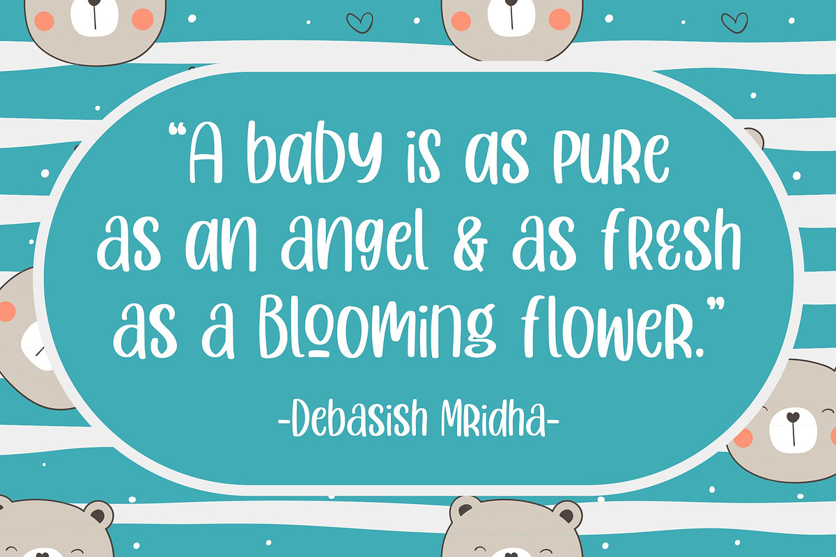 Cuttie Beary - Fun Handwritten Font preview 4