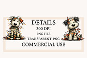 Quirky Autumn Dog Clipart, a Seasonal Illustration by Designworld (Thumbnail 4 of 10)