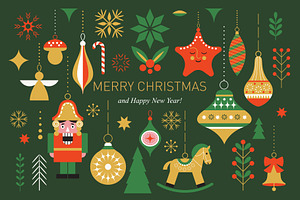 Christmas Vector Elements for Cards