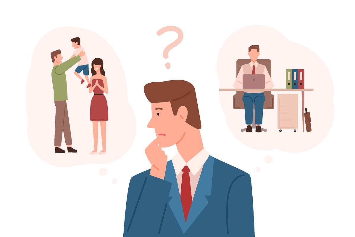 Choosing between career and family, a Person Illustration by Good Studio (Photo 1 of 3)