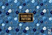 Blue Beaded Floral Embroidery, a Pattern Graphic by Creative Store (Thumbnail 4 of 5)