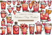 Valentine's Day Cocktail Clipart Set, an Illustration by Sublimation Artist (Thumbnail 1 of 6)