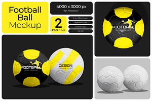 Football Ball Mockup, a Product Mockup by Bartama Graphic