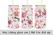 16 oz Libbey Glass Can Flowers, a Graphic by SindyPrintDesign (Thumbnail 4 of 9)