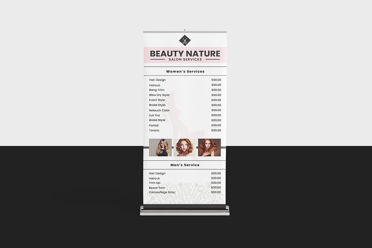 Beauty Salon Price List Rack Card, a Card Template by Template Shop (Photo 2 of 3)